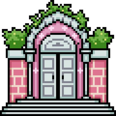 Arkaplan kapısının piksel sanatı izole edildi