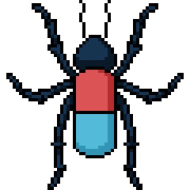 İlaç böceği piksel sanatı izole edilmiş arkaplan