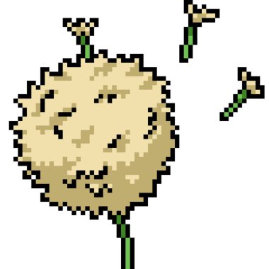 Küçük demir çim piksel sanatı izole edilmiş arka plan