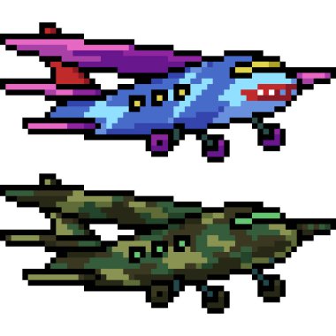 oyuncak uçak sineğinin piksel sanatı izole edilmiş arka plan