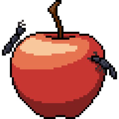 karınca yiyen karınca piksel sanatı izole arkaplan