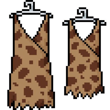 Mağara kadını elbisesinin piksel sanatı