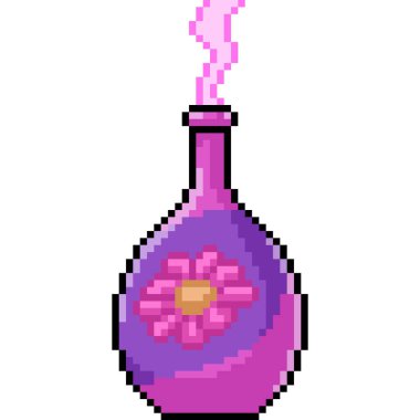 Parfüm şişesi aromasının piksel sanatı