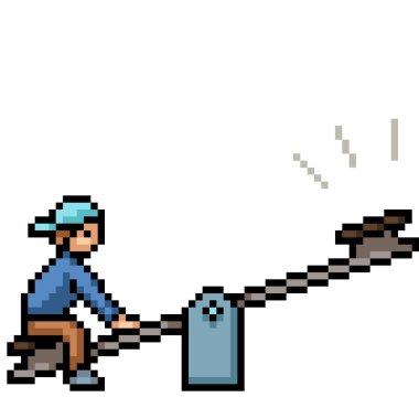 Piksel çocuk sanatı yalnız başına izole edilmiş bir arka plan gördü.