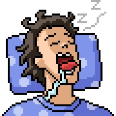 Piksel insan sanatı. Çirkin, soyutlanmış bir arka plan.