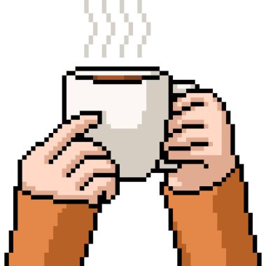 El ele tutuşma sanatı fincanı izole edilmiş arka plan