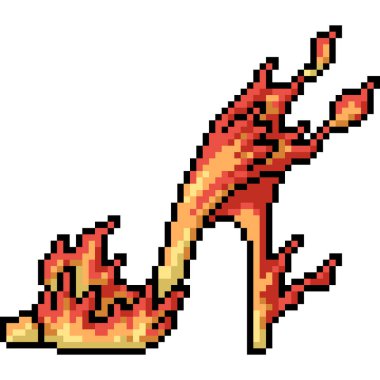 Kadın ayakkabı yanığı piksel sanatı