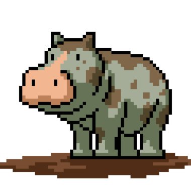 Su aygırı bataklığının pikseli izole edilmiş arka plan