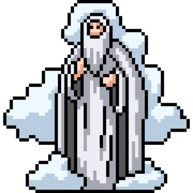 Tanrı 'nın gökyüzündeki pikseli, izole edilmiş arka plan