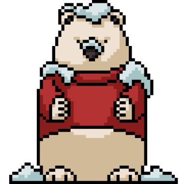 Yağlı kar piksel sanatı izole edilmiş arkaplan taşı