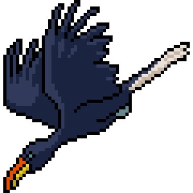 Kuş dalışı piksel sanatı Hızlı izole arkaplan