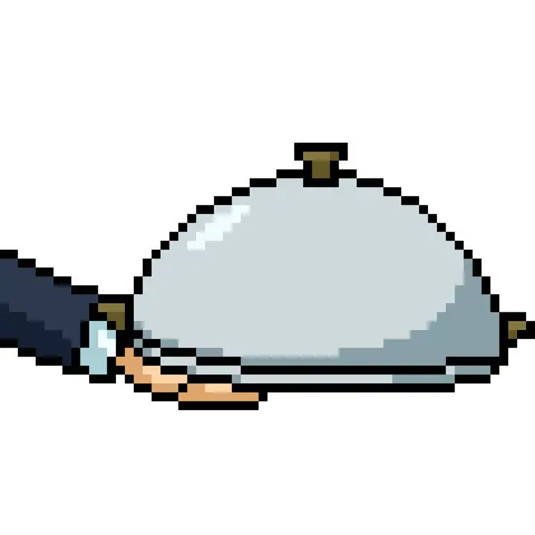 Piksel yemek sanatı izole bir arka plan sunar