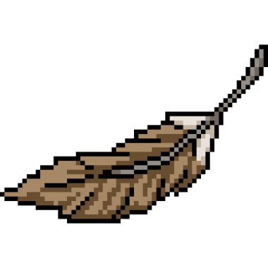 kahverengi kuş tüyü arkaplanının piksel sanatı