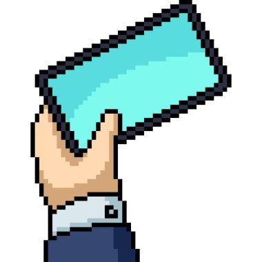 El ele tutuşmanın piksel sanatı arkaplan izole