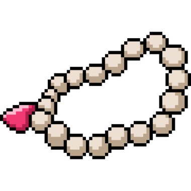 piksel sanatı bilezik taşı dekorasyonu izole edilmiş arka plan