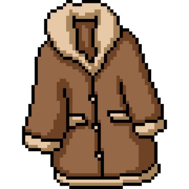 Kışın süveter sanatının pikseli.