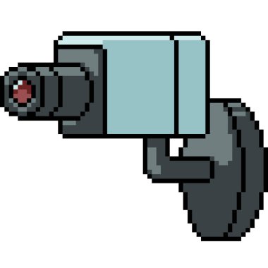 ev güvenlik kamerası piksel sanatı izole arkaplan