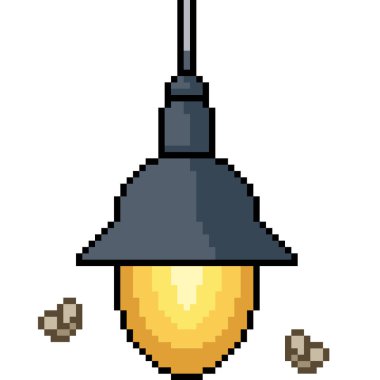 tavan lambasının piksel sanatı izole arkaplan