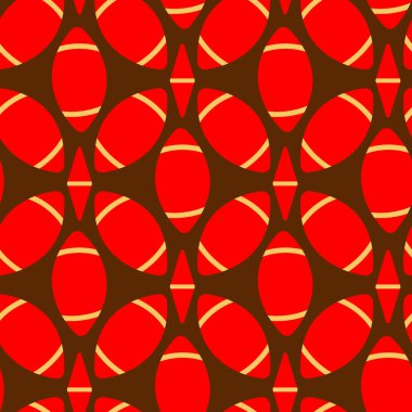 Dikensiz bir sıra halinde soyut şekiller. Duvar kağıdı ya da kumaş baskı şablonu. Vektör arkaplanı.