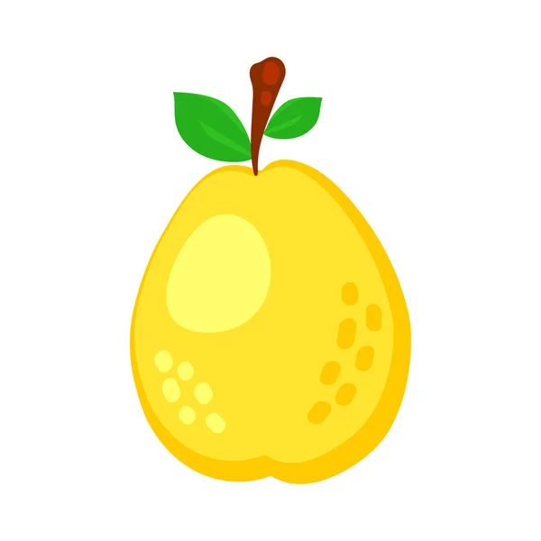 Bunte Karikatur Birnenfrucht Symbol Isoliert Auf Weißem Hintergrund Doodle Einfache — Stockvektor