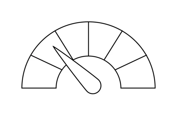客户满意度测量仪 在白色背景上隔离的速度计图标 矢量说明 — 图库矢量图片