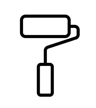 Vektör boyası logo tasarım elementi. Siyah izole edilmiş simgeyi karala.