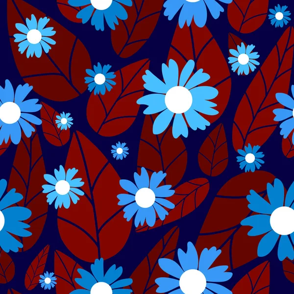 Motif Floral Sans Couture Modèle Impression Tissu Rustique Botanique Illustration — Image vectorielle
