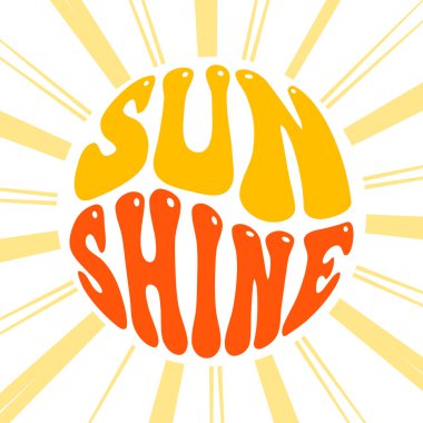 Klasik gün ışığı alıntısı, her amaç için harika bir tasarım. Vektör yaz arkaplan tasarımı. Vektör tipografisi. İzole vektör çizimi. 60 'lar, 70' ler, hippi tarzı..