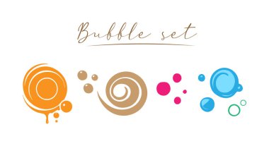 Kabarcık lekesi simgesi setini iç.