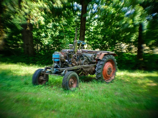 Old Rusty Tractor Details Closeups Covered Rust Dust Vintage Metal — Stock Photo, Image
