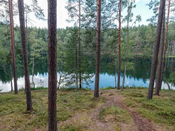 Lugn Kväll Vila Vid Sjön Avkoppling Och Tystnad Landsbygden — Stockfoto
