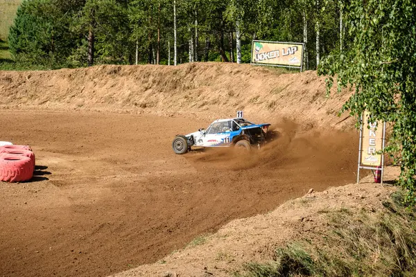 Pilskalni Lotyšsko 2023 Rally Vozy Akci Autosalonu Lotyšský Autocross Championship — Stock fotografie