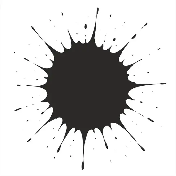 Beyaz arka planda soyut siyah mürekkep sıçraması. Rastgele boya sıçraması dinamik ve sanatsal bir etki yaratır. Grunge tasarımları, arka planlar veya yaratıcı projeler için mükemmeldir..