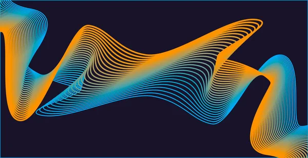 Smooth Bright Lines Space New Abstract Background — Stockvector