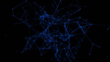 Soyut grafik tasarımı. Ağ bağlantısı arka planı. 3d oluşturma