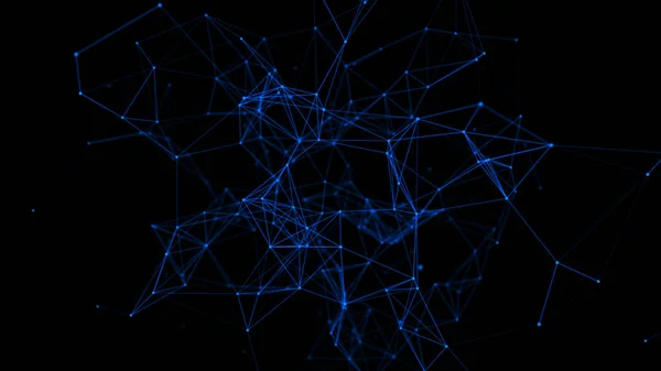 抽象的なグラフィックデザイン ネットワーク接続の背景 3Dレンダリング — ストック写真