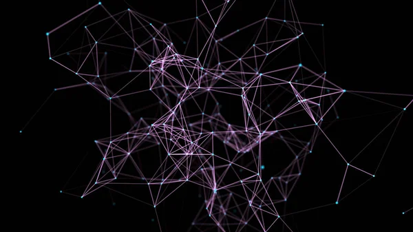 Abstract Grafisch Ontwerp Achtergrond Van Netwerkverbinding Destructie — Stockfoto