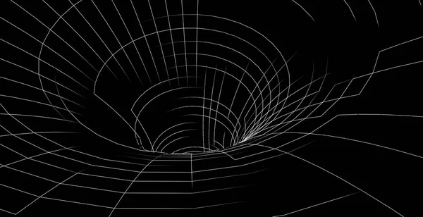摘要说明 3D走廊网格 框架结构隧道 — 图库矢量图片