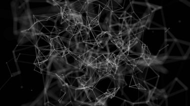 Soyut grafik tasarımı. Ağ bağlantısı arka planı. 3d oluşturma