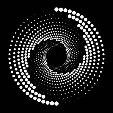 Yarım ton şeklinde noktalar çiz. Küresel vektör çizimi. Soyut yarım ton arkaplan