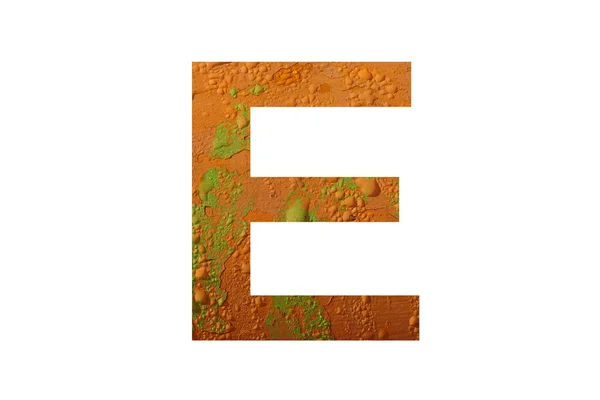 알파벳 알파벳은 빗방울 오렌지색 배경으로 만들어 주황색 노란색 — 스톡 사진