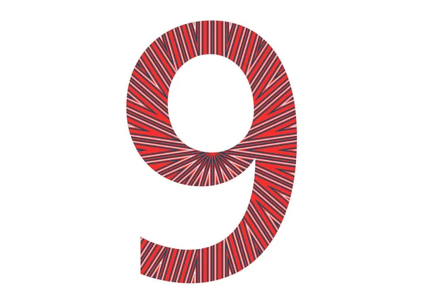Число Алфавита Сделанного Звездой Красными Розовыми Синими Белыми Лучами Выделенными — стоковое фото