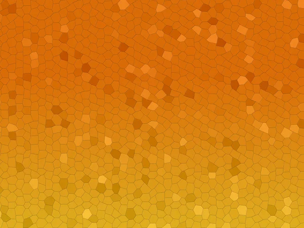 Abstract background with gradient from yellow to orange and a pattern of hexagons mosaic, with colors orange and yellow