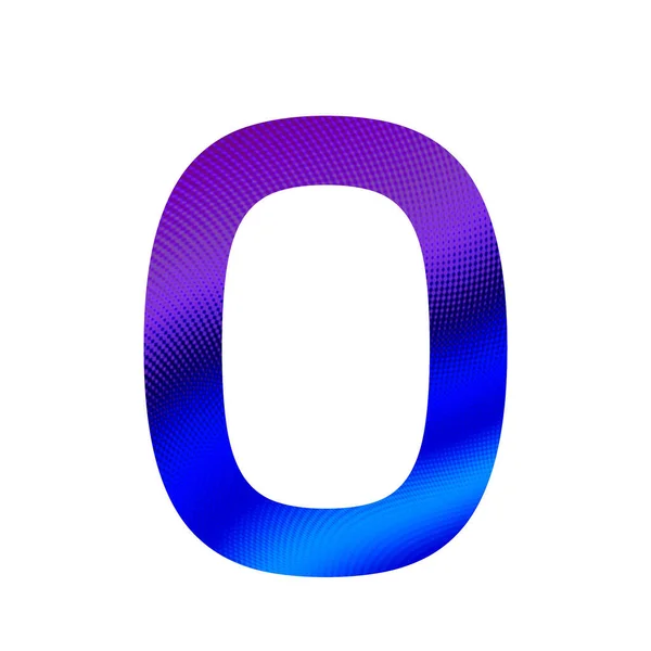 字母O的字母O 背景是紫色和蓝色的 背景是白色的 — 图库照片