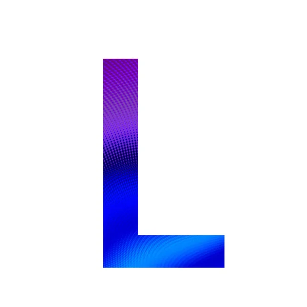 Litera Alfabetu Wykonana Fioletowego Niebieskiego Tła Odizolowana Białym Tle — Zdjęcie stockowe