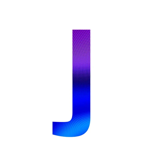 白を基調とした紫と青を基調としたアルファベットの文字J — ストック写真