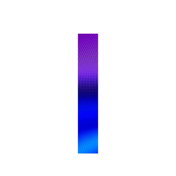 字母的字母I 以紫色和蓝色为背景 以白色为背景隔开 — 图库照片
