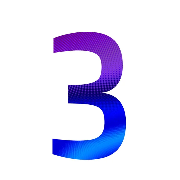 Número Del Alfabeto Hecho Con Fondo Púrpura Azul Aislado Sobre —  Fotos de Stock