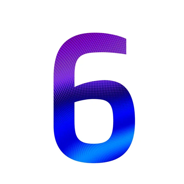 Число Фабет Выполненных Фиолетовом Синем Фоне Выделенном Белом Фоне — стоковое фото