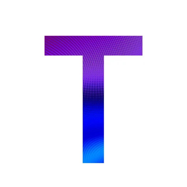 白を基調とした紫と青を基調としたアルファベットの文字 — ストック写真